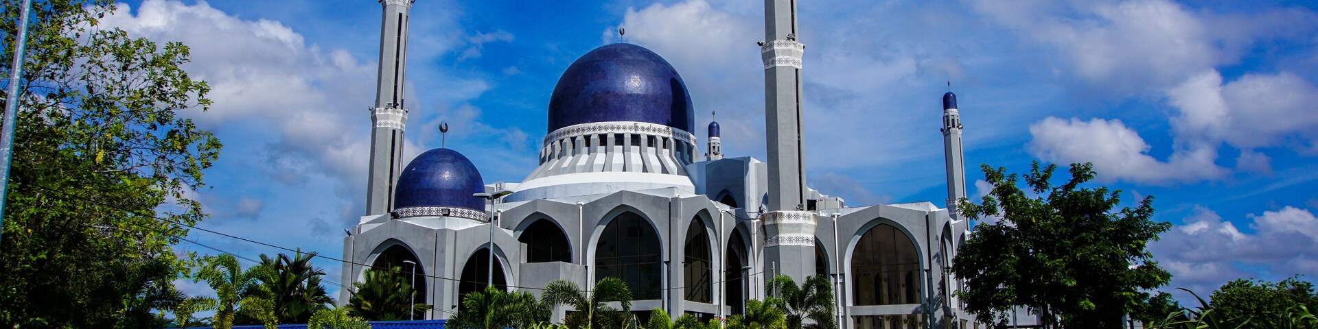 view of Kubang Kerian town in Kota Bharu. Looking over Sultan Ismail Petra Mosque and Pasir Hor - Kubang Kerian interchange bridge.