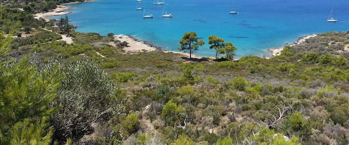 The perfect cove with no one around, a hand full of peaceful sailboats, and 20 feet of water to explore. Arrive by four wheeler. You can rent it near where you get off the ferry. Bring a lunch and relax!