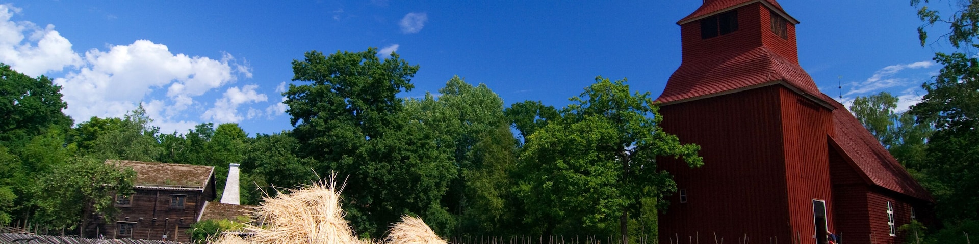 Skansen auf Djurgarden in Stockholm