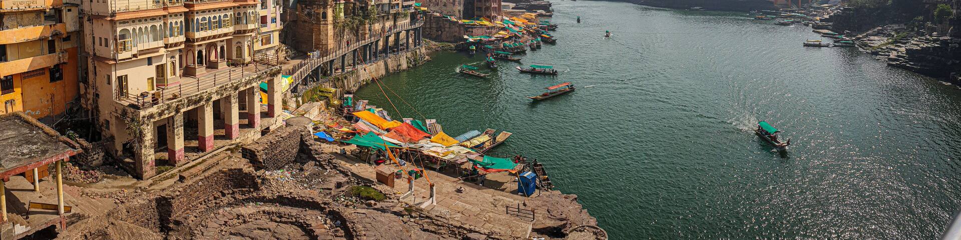 view of the Omkareshwar Temple