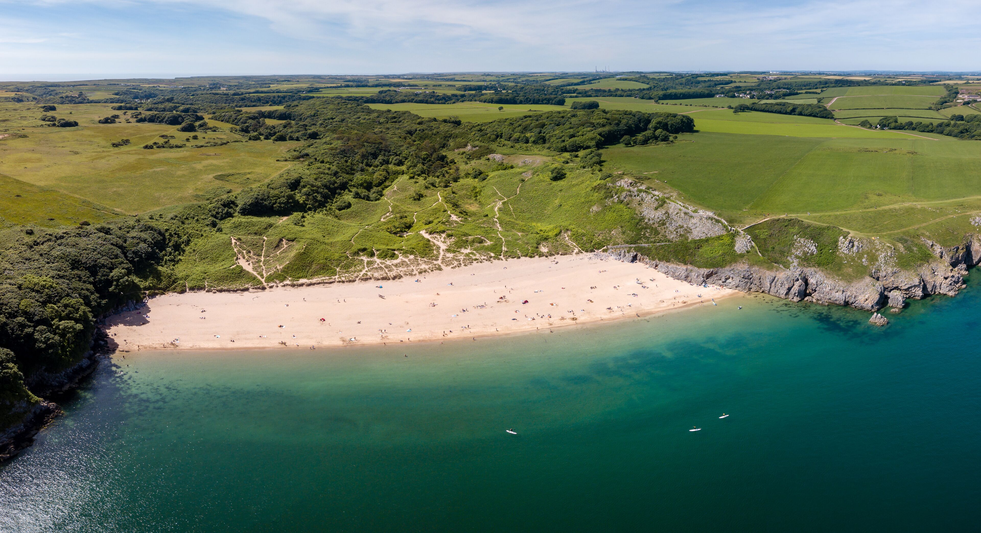 A beautiful, wide, sandy beach