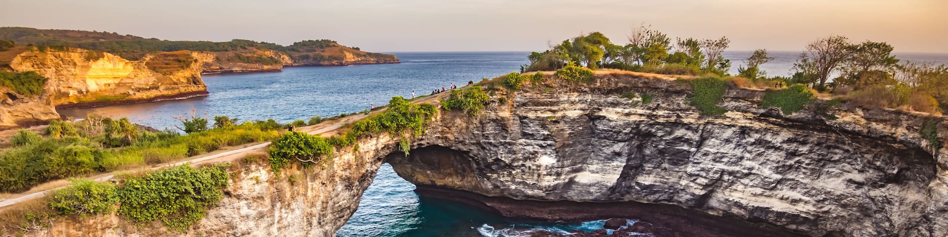 Broken Beach in Bali. Exotic scenic location in Bali Indonesia Blue water isolated beach pristine beach with clear water
