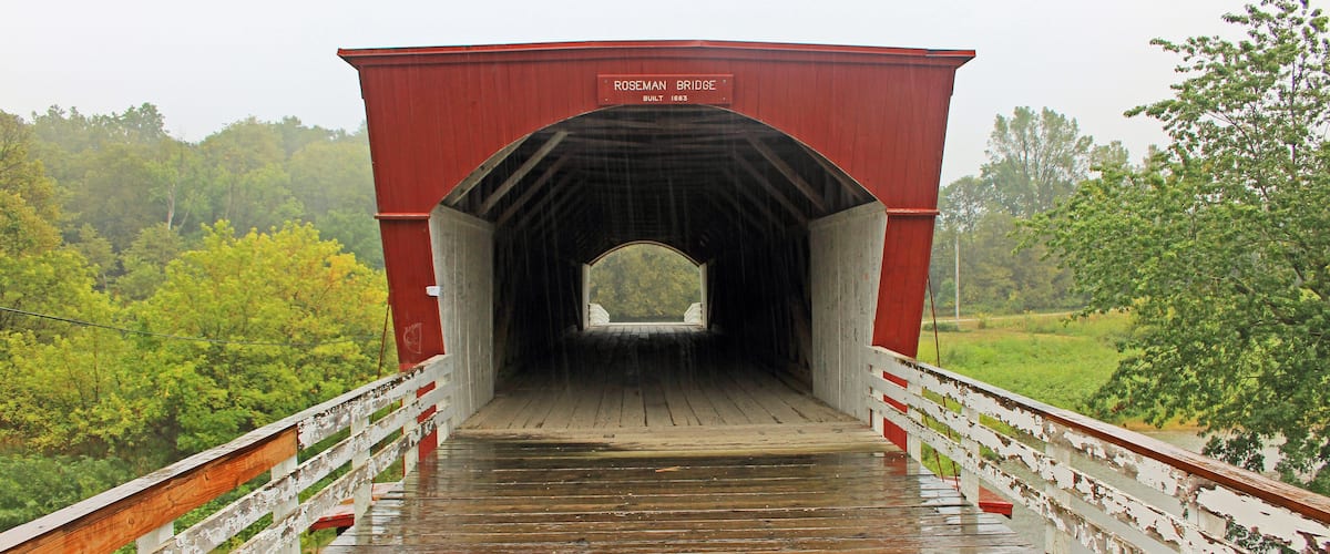 Front of Roseman bridge - Madison County, Winterset, Iowa