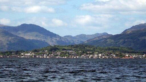 North Dunoon and Kirn Viewed from across the Clyde at Inverkip.