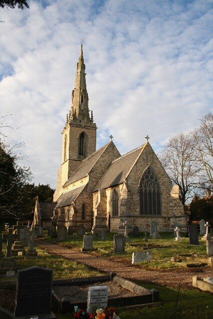 St.Mary's church, Carlton-on-Trent. By Nottingham architect G.G.Place in 1851.