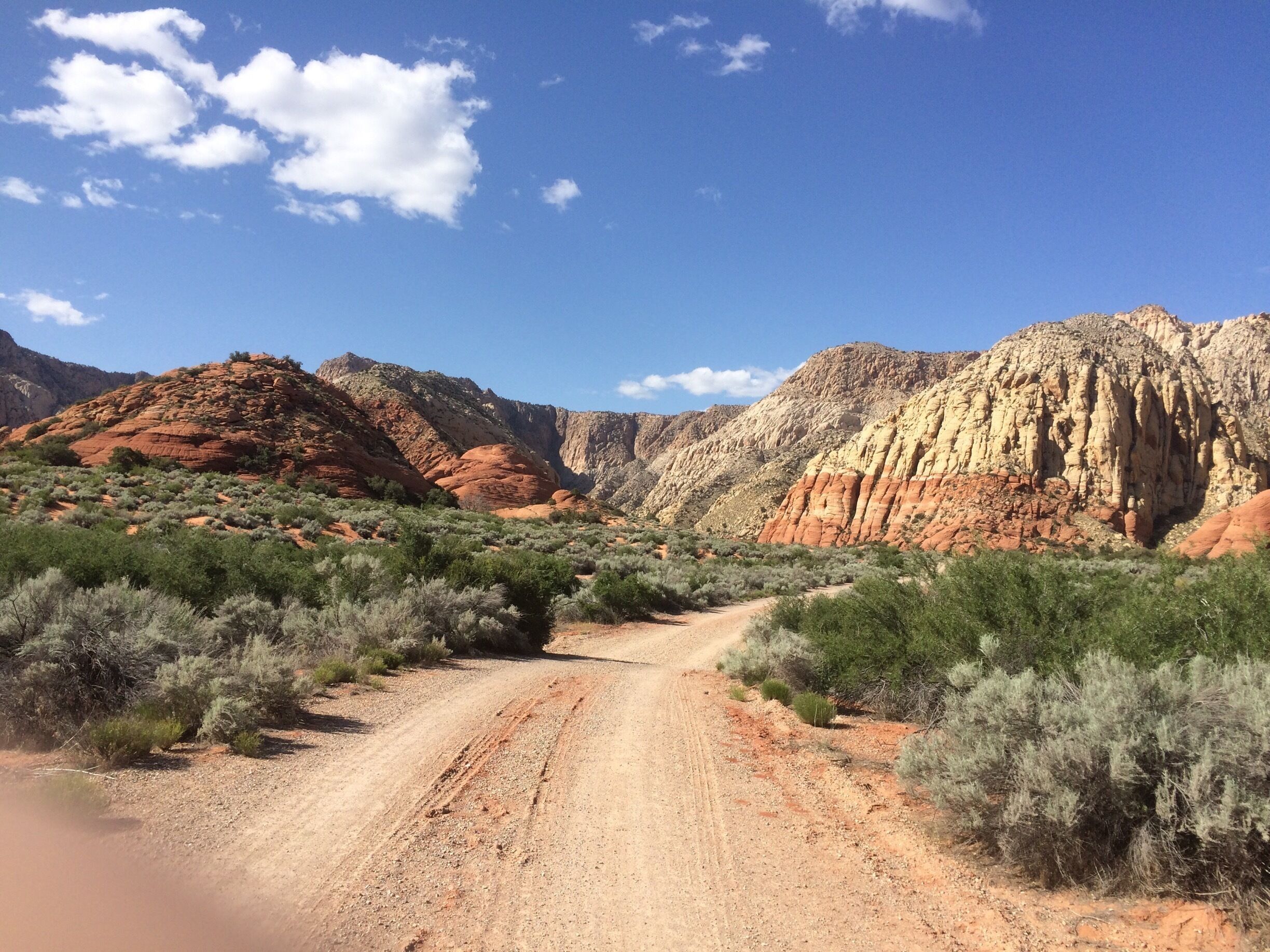 This is a maintenance road that goes through Snow Canyon