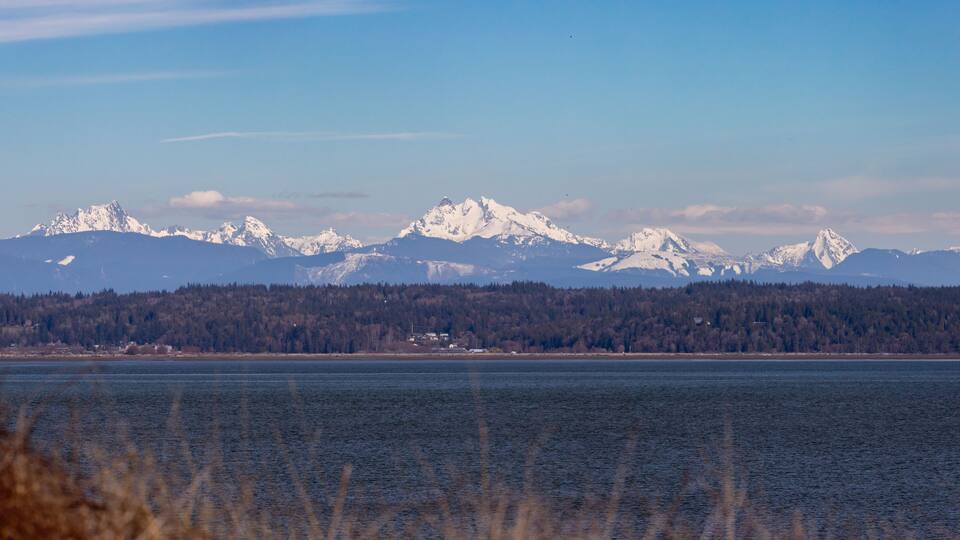 Cascade Mountains over Port Susan