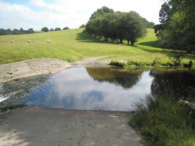 Ford near Llanllugan A footpath crosses this ford, but there is no alternative footbridge.