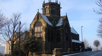Roman Catholic church of St Michael, Elswick, Newcastle upon Tyne, seen from the northeast from Westmorland Road
