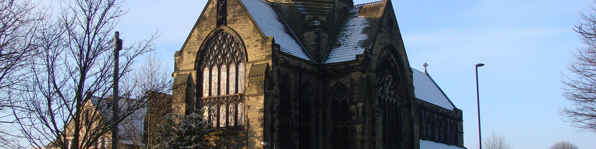 Roman Catholic church of St Michael, Elswick, Newcastle upon Tyne, seen from the northeast from Westmorland Road
