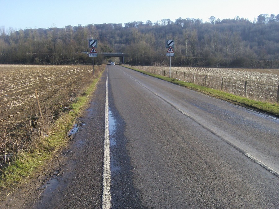 Quarry Wood Road Quarry Wood Road heading towards the bridge carrying the A404 Marlow bypass