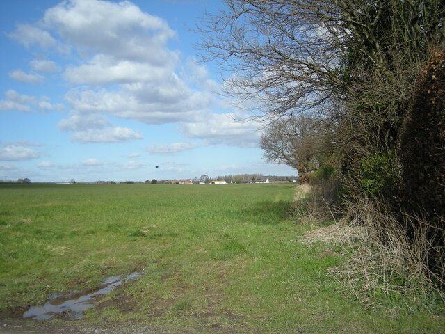 Field behind the houses of Sutton Maddock.