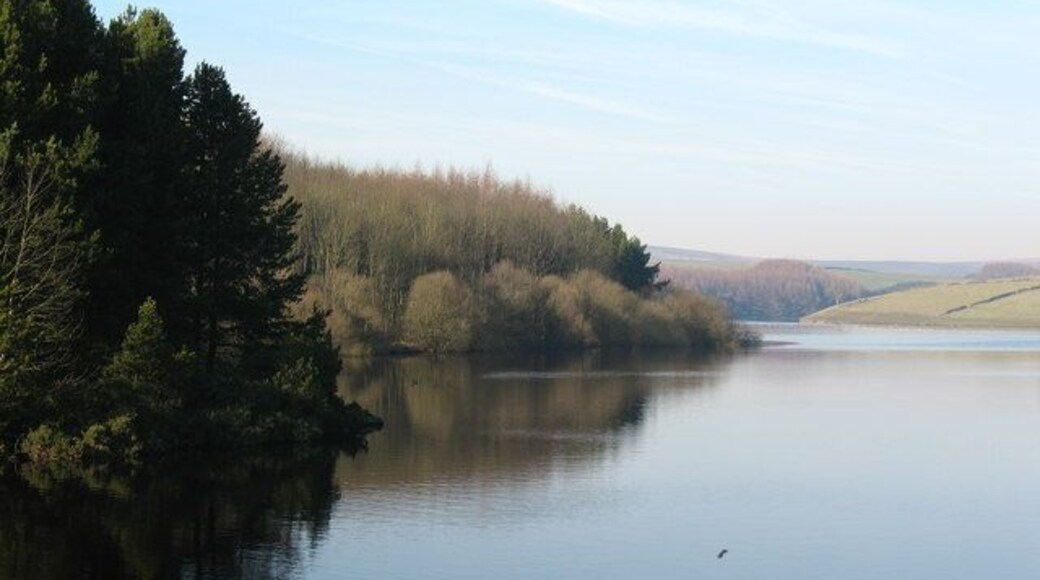 Thruscross Reservoir The reservoir was constructed in the 1960's and involved the evacuation of the hamlet of Thruscross and the flooding of its church, the remains of which can be seen very occasionally after long periods of drought.