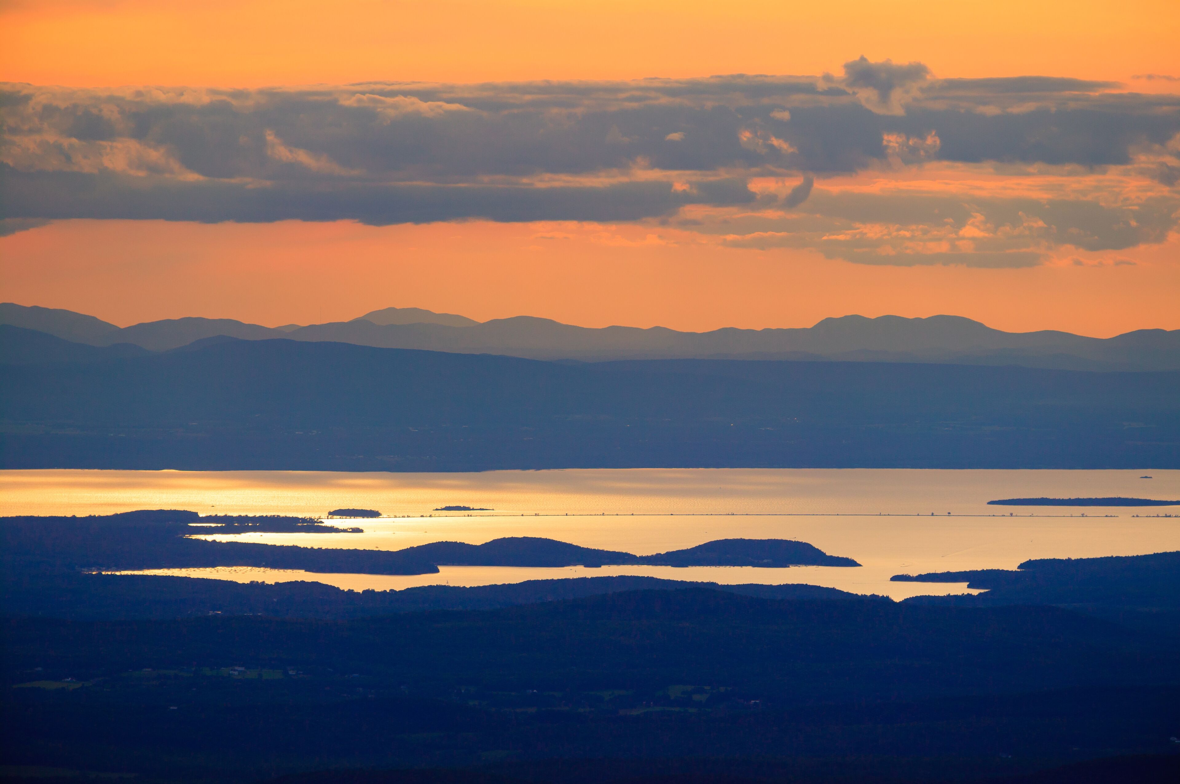 Sunset over Lake Champlain
