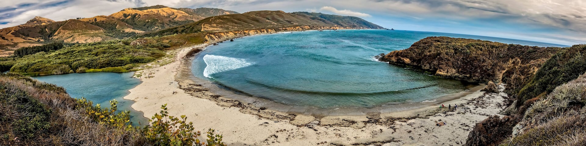 Fisheye View of Beach at Big Sur, CA