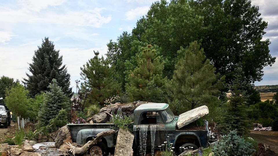 I love the entryway into this nursery. I took several photos but this had the best view; so unique. Water runs through it and indigenous plant life abounds...