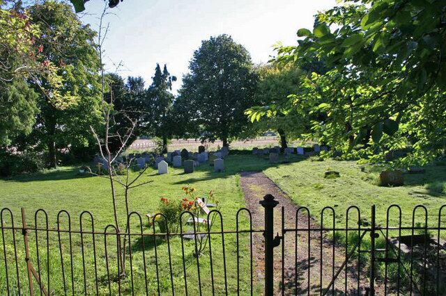 Cemetery at Upton, Oxfordshire (formerly Berkshire). This is the newer cemetery, east of St Mary's parish church.