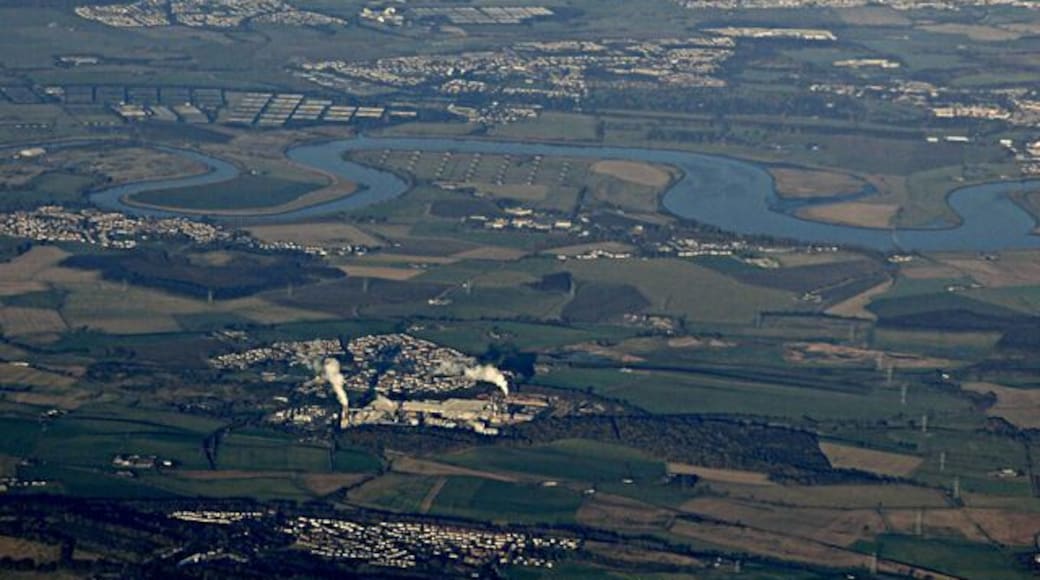 Plean, Cowie and the River Forth from the air