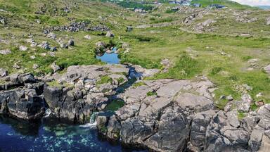 View via Hoyvik agglomeration from Hoydalsa river course