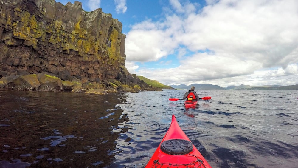 Looking to get active in the Faroe Islands beyond hiking? Consider booking a sea kayaking tour with NAX in the town of Hoyvik!