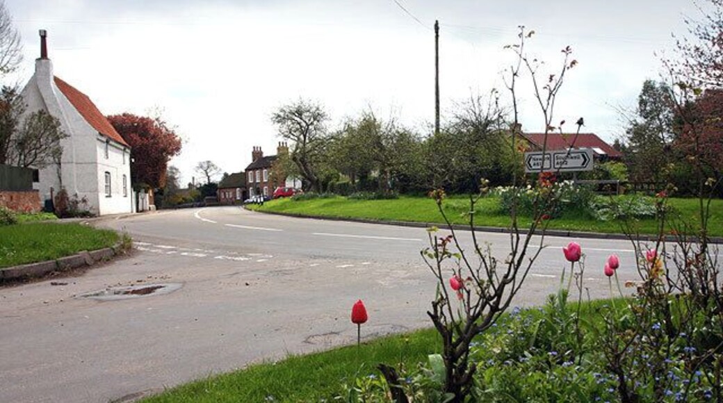 Upton. Road junction in the centre of the village.