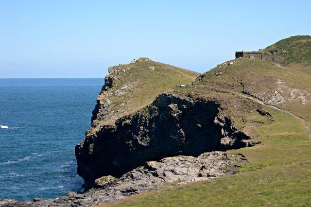 Doyden Point. Doyden 'Castle' (really a small house) can be seen poking up behind the hill.