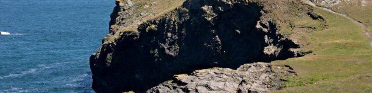 Doyden Point. Doyden 'Castle' (really a small house) can be seen poking up behind the hill.