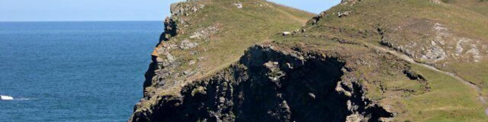 Doyden Point. Doyden 'Castle' (really a small house) can be seen poking up behind the hill.