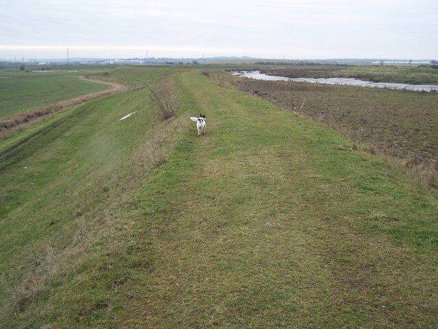 Darenth Valley Walk on sea wall The long distance footpath follows the sea wall into Dartford from the Darenth River entrance on the River Thames.