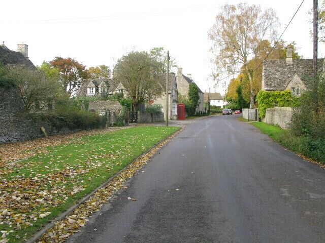 Looking N along The Street, Marston Meysey