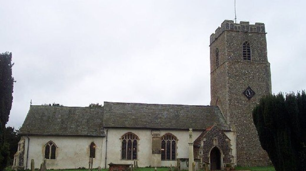 Church of All Saints in Great Glemham, Suffolk, England. A Grade I listed medieval church.