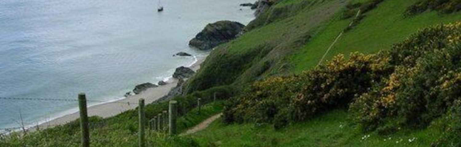 The South West Coast Footpath above Lantic Bay