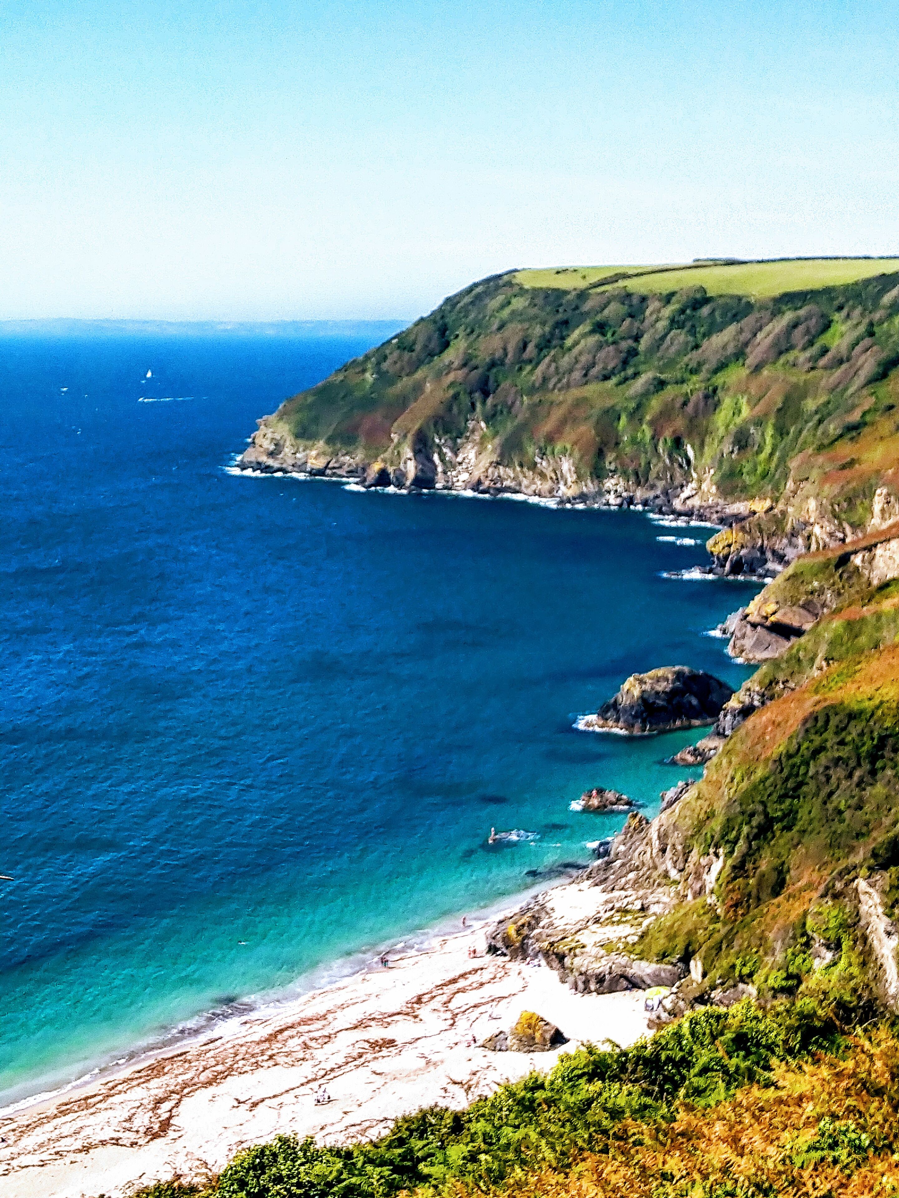 A hidden gem in Cornwall, only accessible via a steep incline front the coastal path or by a small boat