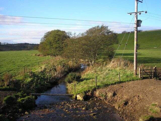 Gore Water. The view of Gore Water as seen from the bridge on the minor road from Middleton to Borthwick 608186.
