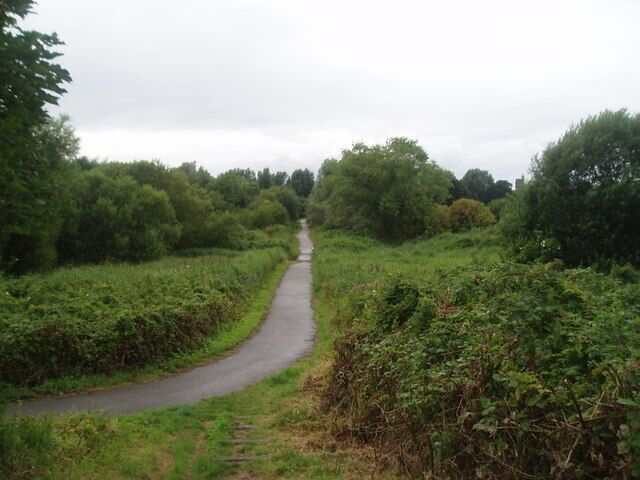 Rimrose Valley Nature Reserve, Litherland, Merseyside View of pathway, looking west. This nature reserve is run and managed by the Sefton Ranger Service.