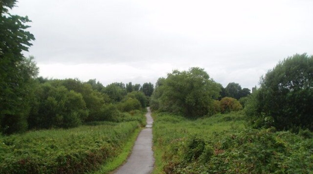 Rimrose Valley Nature Reserve, Litherland, Merseyside View of pathway, looking west. This nature reserve is run and managed by the Sefton Ranger Service.