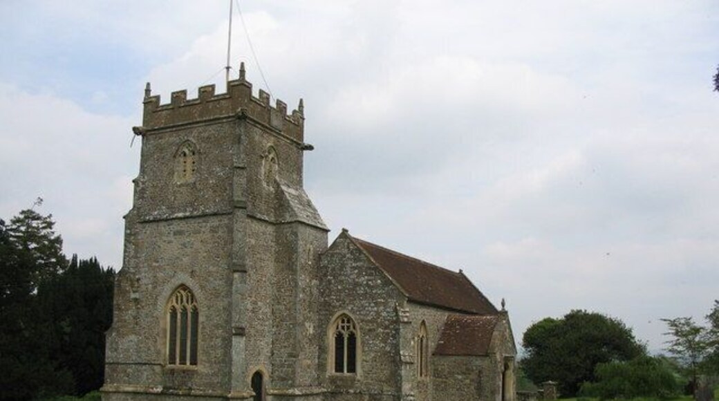 St. Nicholas, Silton. A view looking northeast to the 15th century church of St. Nicholas at Silton. The tower has impressive gargoyles at each corner.