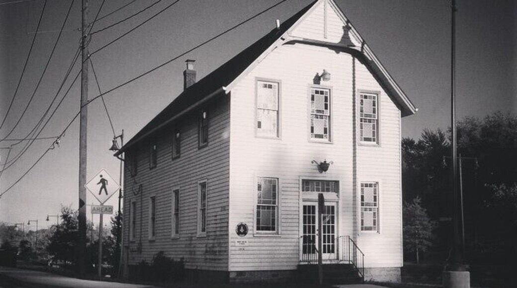 Just a little train station with gorgeous stained glass windows located at C&O Canal town of Point of Rocks, Maryland.