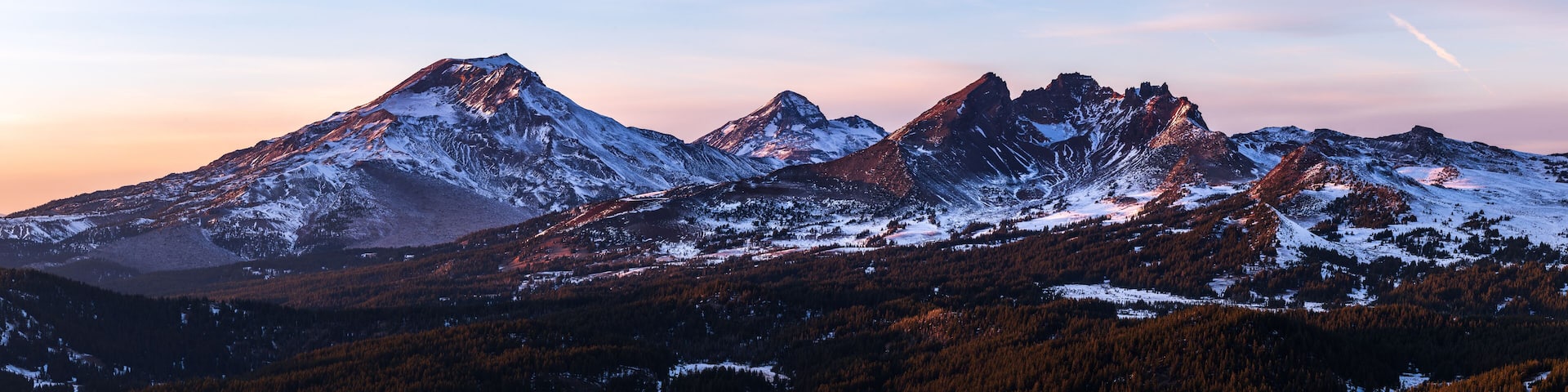 Mountains and a Sunset - Tumalo Mountain - Bend Oregon