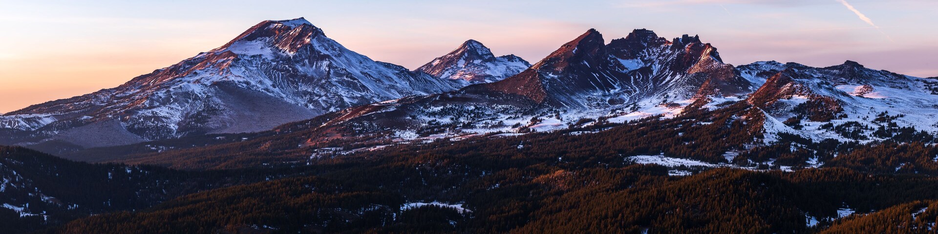 Mountains and a Sunset - Tumalo Mountain - Bend Oregon