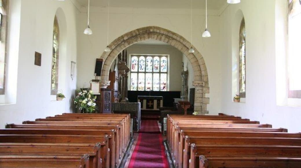St.Michael's nave Looking east towards the splendid late 12th century chancel arch in St.Michael's church