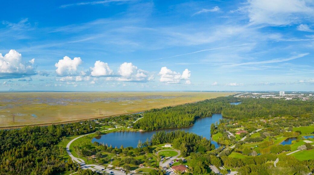 Aerial drone photo of Florida Everglades NW of Sawgrass Expressway and I75