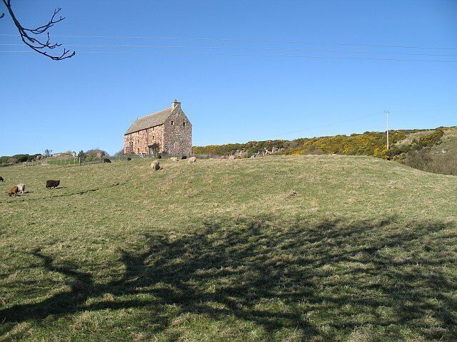 Tithe Barn, Whitekirk. Another view of the 16th century barn, now a house. See 345573.