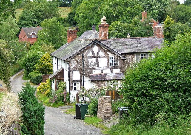 Another half-timbered house in Edgton The attractive hamlet of Edgton has a number of half-timbered houses of which this is a charming example.
