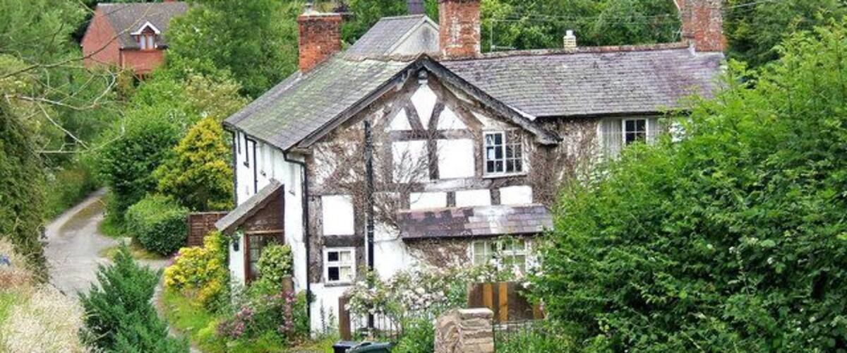 Another half-timbered house in Edgton The attractive hamlet of Edgton has a number of half-timbered houses of which this is a charming example.