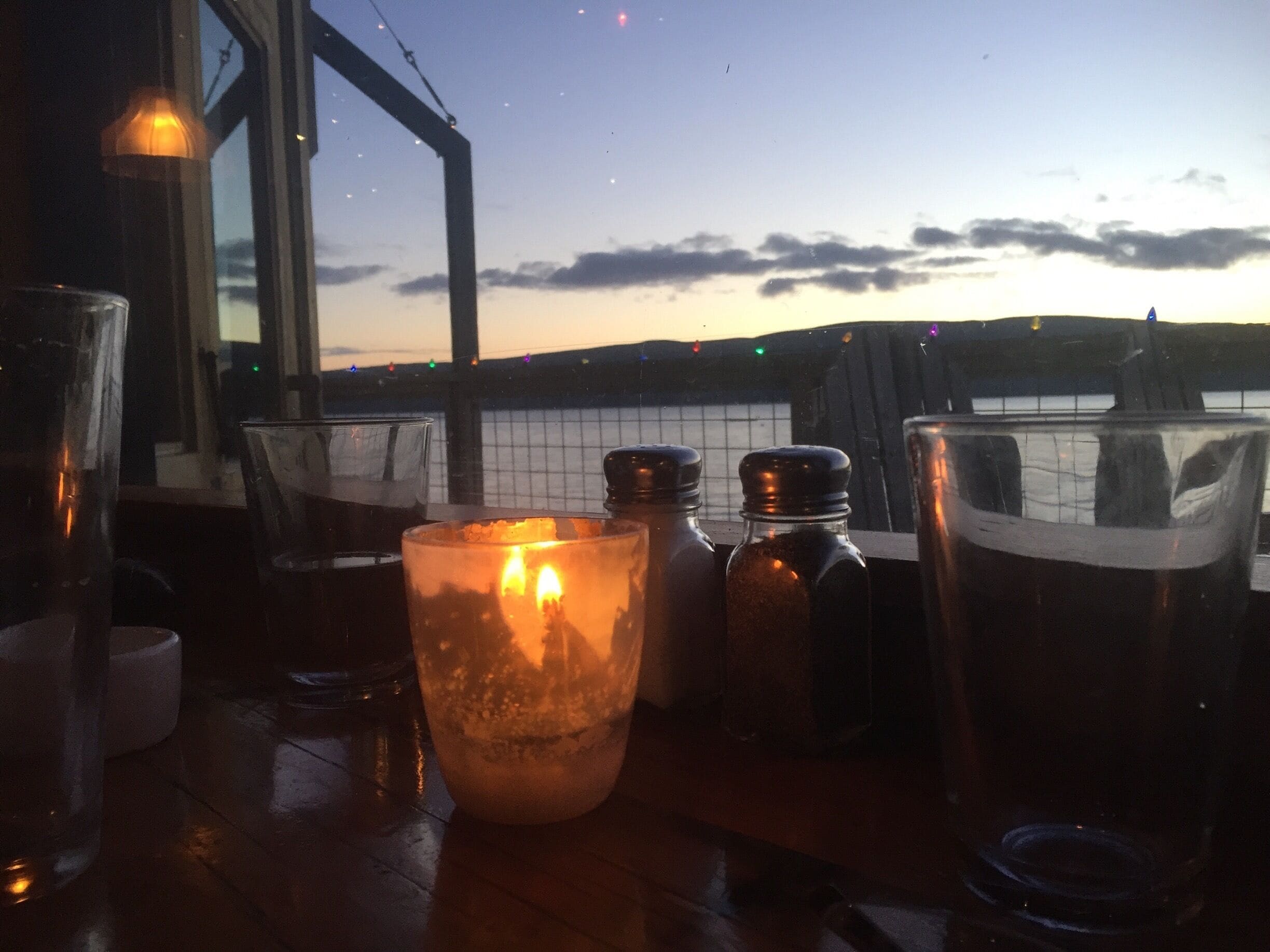 Sunset at nicks cove. Service and food is great.  Overall experience was wonderful. 
