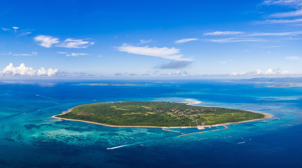 Panoramic Taketomijima in ishigaki of Japan with sunny day