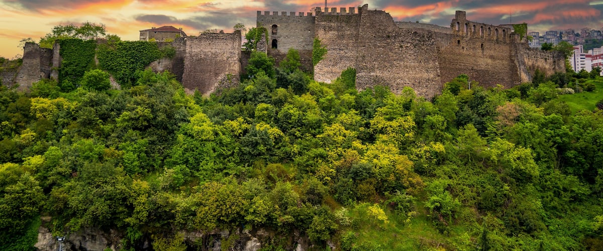 The Trabzon Castle view in Trabzon City of Turkey