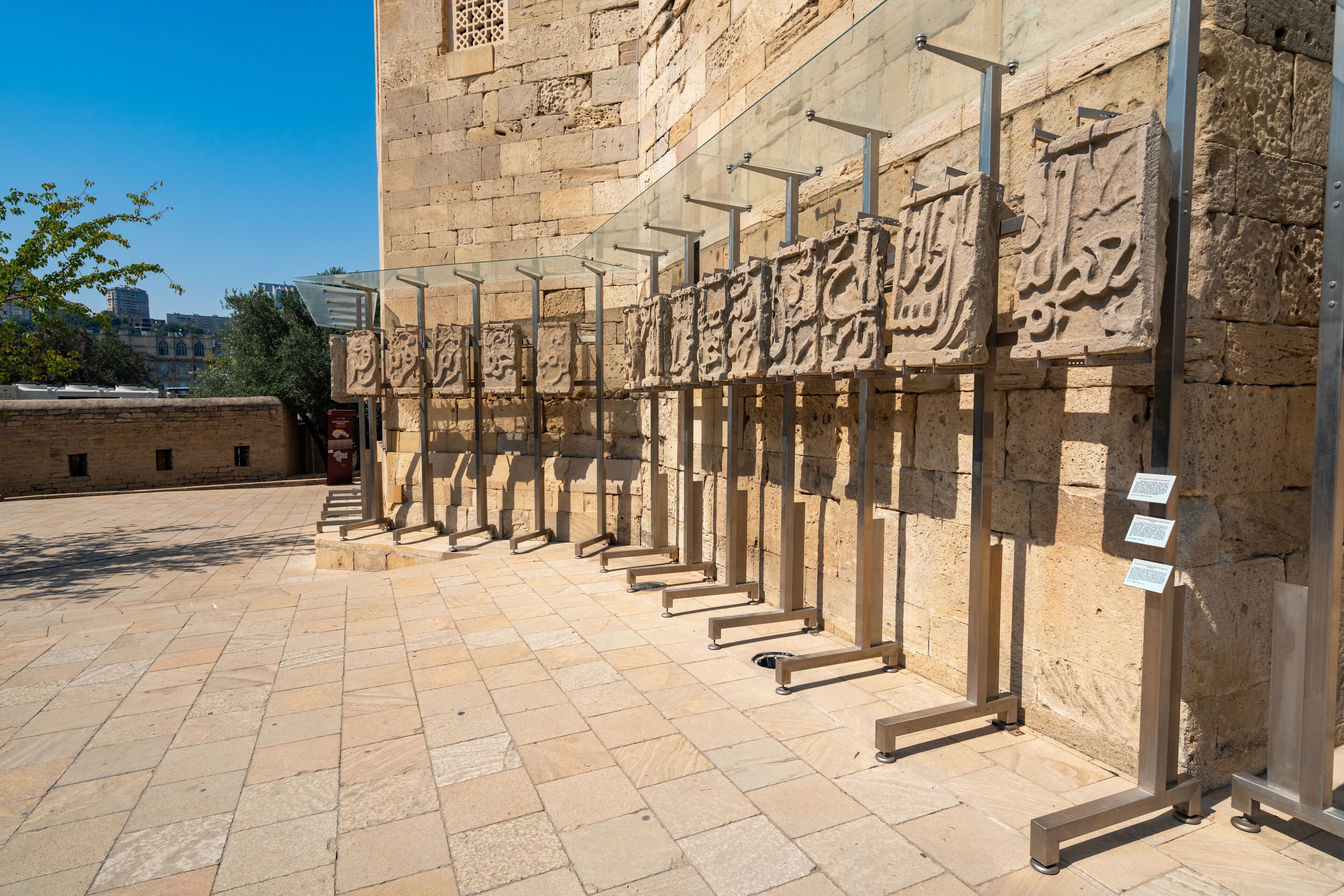 Ruins of Sabayil castle in Shirvanshahs Palace, Baku city
