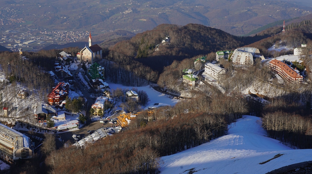 High view of Pian de Valli from Monte Terminillo, Italy